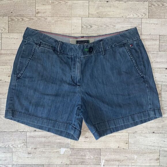Tommy Hilfiger, Retro, Lightweight, Medium Blue, Denim Shorts - Picture 3 of 8
